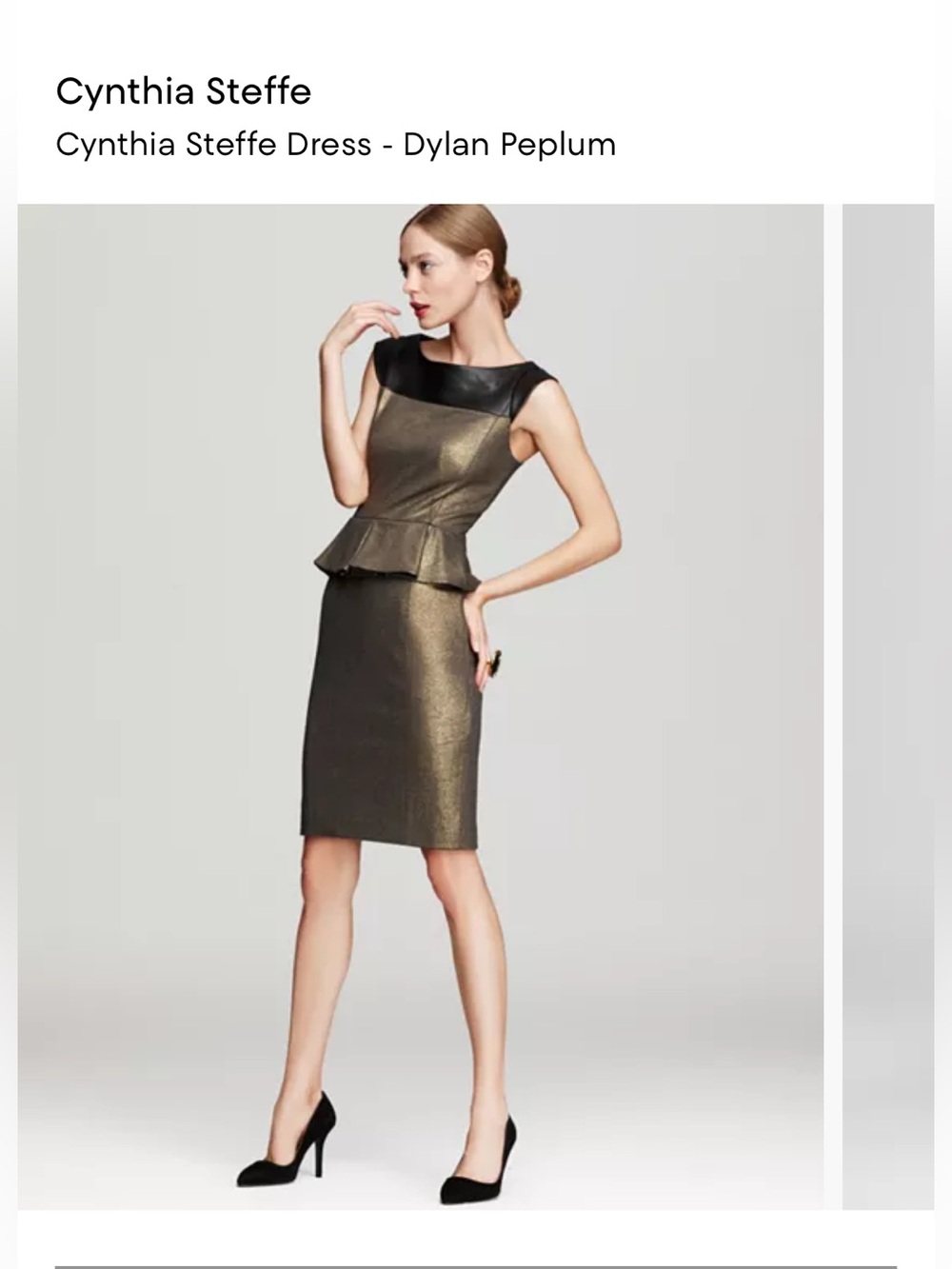 CYNTHIA STEFFE, the Dylan Peplum dress in blue!